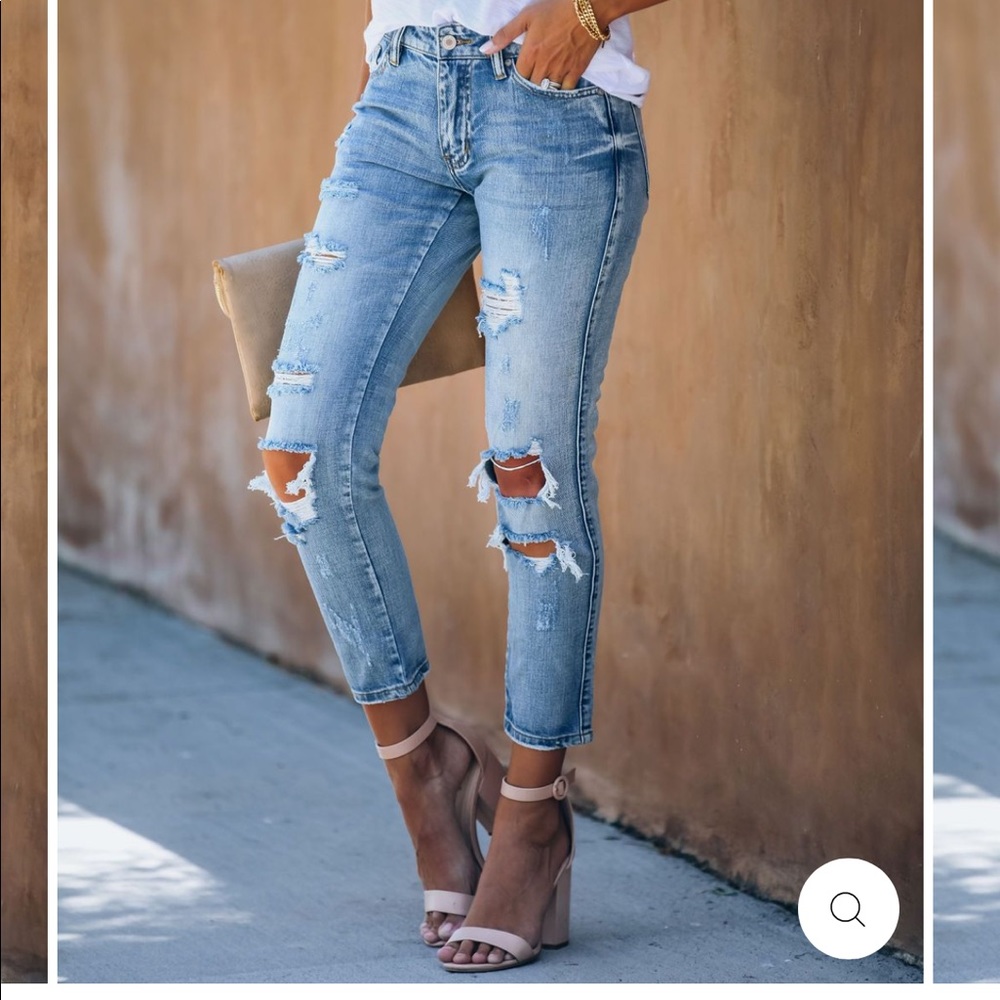 BNWT KanCan distressed Prescott Boyfriend sz 5